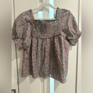 Doen short sleeve blouse sz m